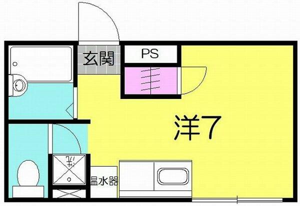 アイＢＬＤＧ 202｜宮城県仙台市太白区長町６丁目(賃貸マンション1R・2階・18.45㎡)の写真 その2