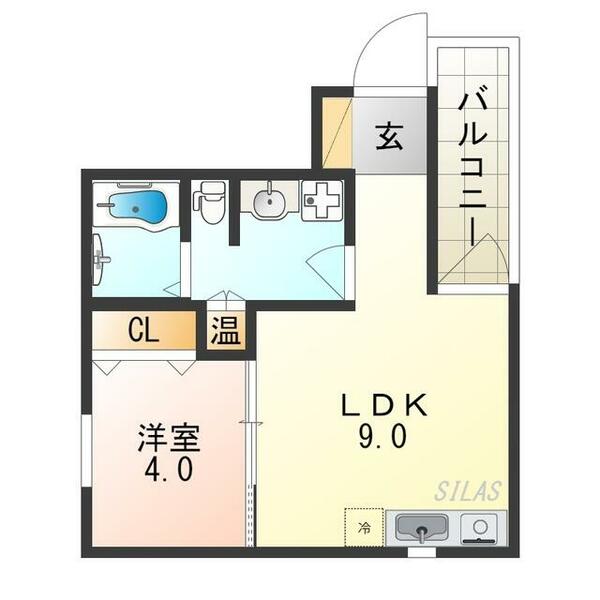 パレス沢ノ町Ⅱ番館｜大阪府大阪市住吉区千躰２丁目(賃貸アパート1LDK・2階・30.64㎡)の写真 その2