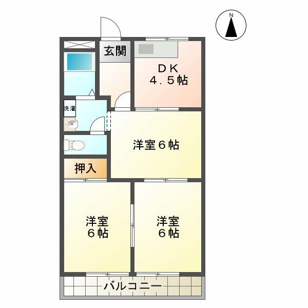 ダイヤマンション B201｜三重県津市久居烏木町(賃貸アパート3DK・2階・49.50㎡)の写真 その2