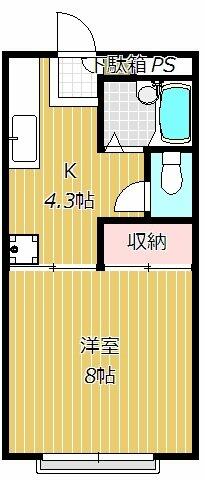 コーポ川島第５｜千葉県習志野市藤崎１丁目(賃貸マンション1K・3階・24.75㎡)の写真 その2