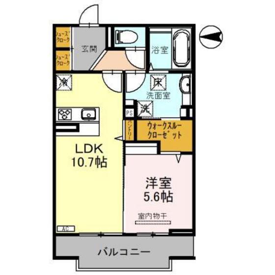 ルミナス古鍛冶町 103｜富山県富山市古鍛冶町(賃貸アパート1LDK・1階・45.29㎡)の写真 その2