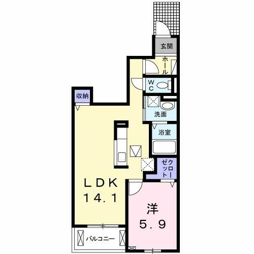 神奈川県横須賀市林４丁目(賃貸アパート1LDK・1階・48.50㎡)の写真 その2