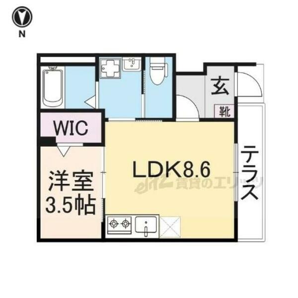 奈良県橿原市新口町(賃貸アパート1LDK・1階・33.02㎡)の写真 その2