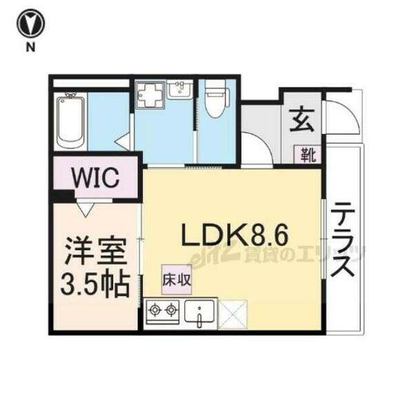 （仮称）新口町新築アパート 101｜奈良県橿原市新口町(賃貸アパート1LDK・1階・33.02㎡)の写真 その2