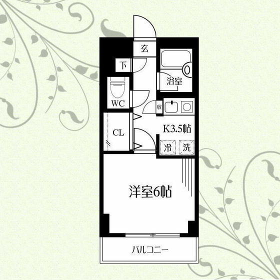 モアリッシェル多摩ニュータウン 408｜東京都八王子市東中野(賃貸マンション1K・4階・23.43㎡)の写真 その2