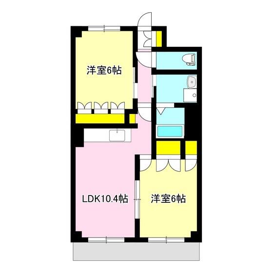 サンライズ・ガーデン 103｜群馬県高崎市箕郷町上芝(賃貸マンション2LDK・1階・51.30㎡)の写真 その2