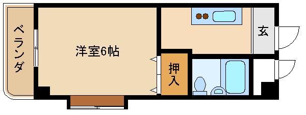 兵庫県高砂市荒井町中新町(賃貸マンション1K・3階・19.50㎡)の写真 その2