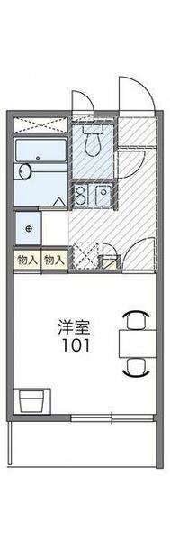 埼玉県熊谷市筑波１丁目(賃貸アパート1K・1階・20.28㎡)の写真 その2