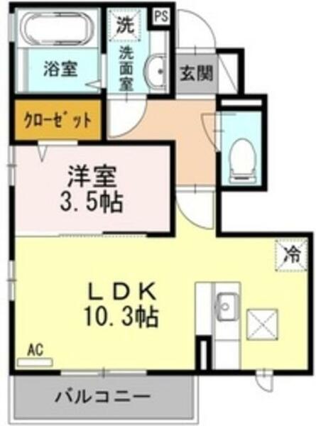 Ｇｏｏｄ　Ｗｏｏｄ西が丘｜東京都北区西が丘１丁目(賃貸アパート1LDK・1階・36.58㎡)の写真 その2