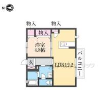 プレール２ 202 ｜ 奈良県橿原市土橋町（賃貸アパート1LDK・2階・42.42㎡） その2