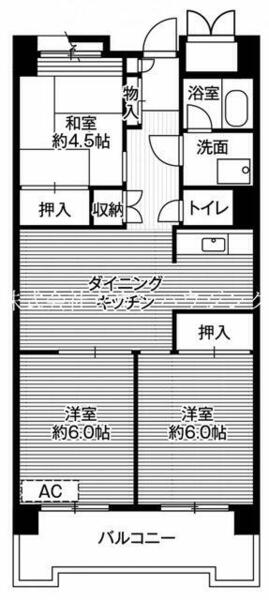 ビレッジハウス品川八潮タワー１号棟　（１３０９号室） 1309｜東京都品川区八潮５丁目(賃貸マンション3DK・13階・61.62㎡)の写真 その2