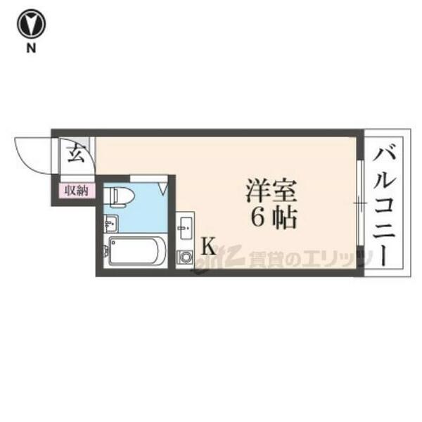 ラベンダーハウス 403｜奈良県大和高田市栄町(賃貸マンション1R・4階・16.00㎡)の写真 その2