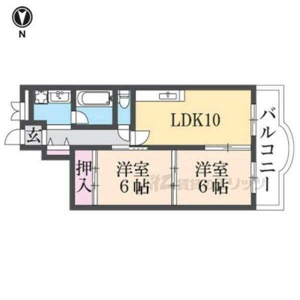 サンプラザ築山 307｜奈良県大和高田市大字築山(賃貸マンション2LDK・3階・50.00㎡)の写真 その2