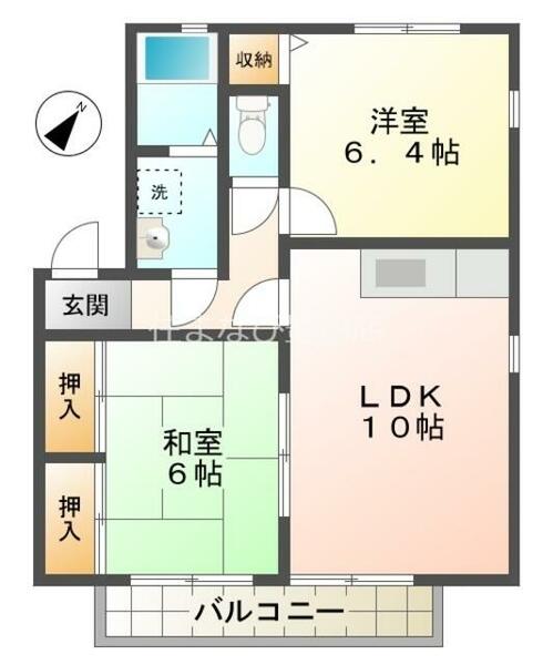 アヴェニール・スード　Ｂ棟｜愛知県愛知郡東郷町兵庫４丁目(賃貸アパート2LDK・2階・51.69㎡)の写真 その2