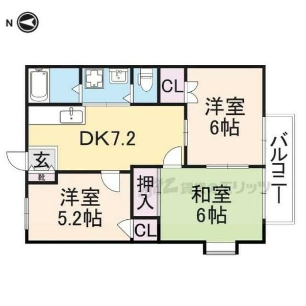 エミネンスコート尼寺Ａ棟Ｂ棟 A202｜奈良県香芝市尼寺２丁目(賃貸アパート3DK・2階・52.17㎡)の写真 その2