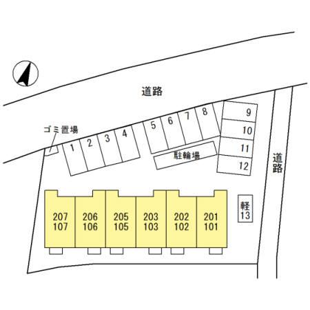 兵庫県姫路市大津区天満(賃貸アパート1LDK・2階・42.14㎡)の写真 その2