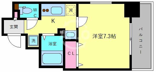 ポルト・ボヌール四天王寺夕陽ヶ丘ミラージュ｜大阪府大阪市天王寺区六万体町(賃貸マンション1K・5階・24.04㎡)の写真 その2