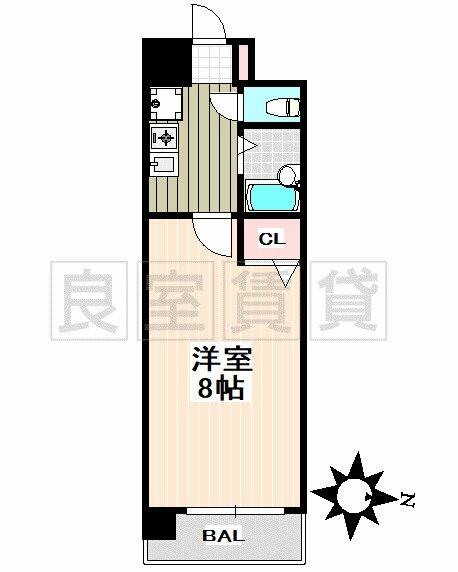 マ・メゾン白金 401｜愛知県名古屋市昭和区白金２丁目(賃貸マンション1K・4階・24.00㎡)の写真 その2