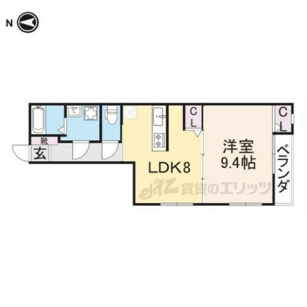 エスパシオ２１ 103｜大阪府寝屋川市田井西町(賃貸アパート1LDK・1階・38.47㎡)の写真 その2