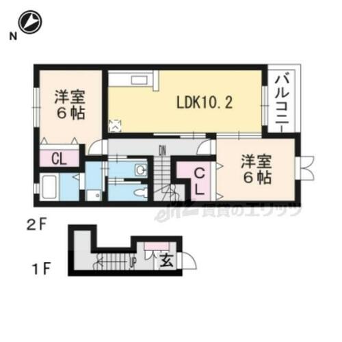 同じ建物の物件間取り写真 - ID:225005537370