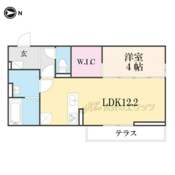 滋賀県大津市大萱６丁目(賃貸アパート1LDK・1階・41.86㎡)の写真 その2