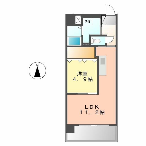 セントピア岡安 405｜愛知県名古屋市西区幅下２丁目(賃貸マンション1LDK・4階・41.36㎡)の写真 その2