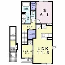 静岡県藤枝市音羽町５丁目（賃貸アパート1LDK・2階・50.96㎡） その2