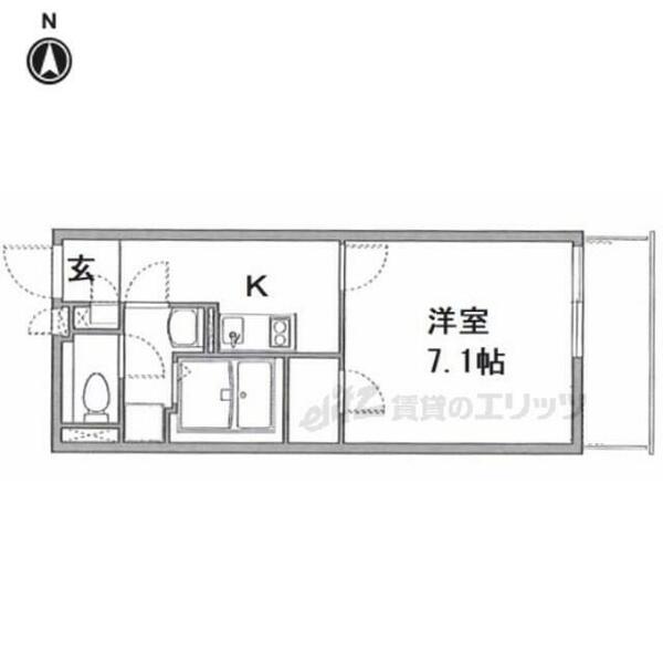 大阪府寝屋川市音羽町(賃貸アパート1K・3階・25.28㎡)の写真 その2