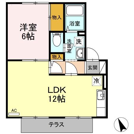 ツインタウンＹ 103｜鳥取県米子市皆生６丁目(賃貸アパート1LDK・1階・41.90㎡)の写真 その2