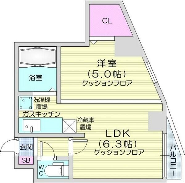 北海道札幌市中央区南四条西１１丁目(賃貸マンション1DK・7階・30.00㎡)の写真 その2