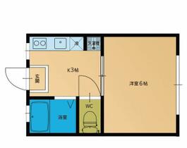 日永田コーポ 102 ｜ 福岡県福岡市中央区今川２丁目（賃貸アパート1K・1階・18.90㎡） その2