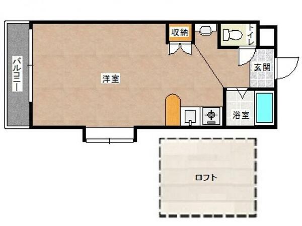 オリエンタル朝日ヶ丘 401｜福岡県北九州市小倉北区井堀２丁目(賃貸マンション1R・4階・21.70㎡)の写真 その2