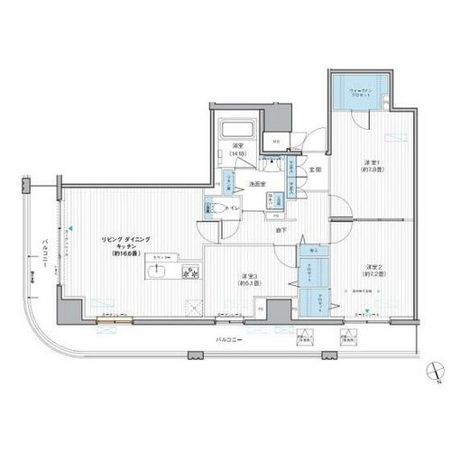 同じ建物の物件間取り写真 - ID:213100276549