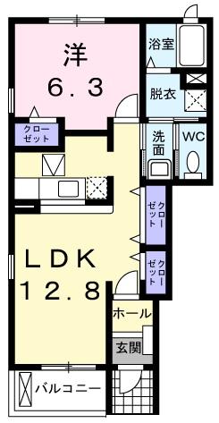 兵庫県三木市加佐(賃貸アパート1LDK・1階・46.49㎡)の写真 その2