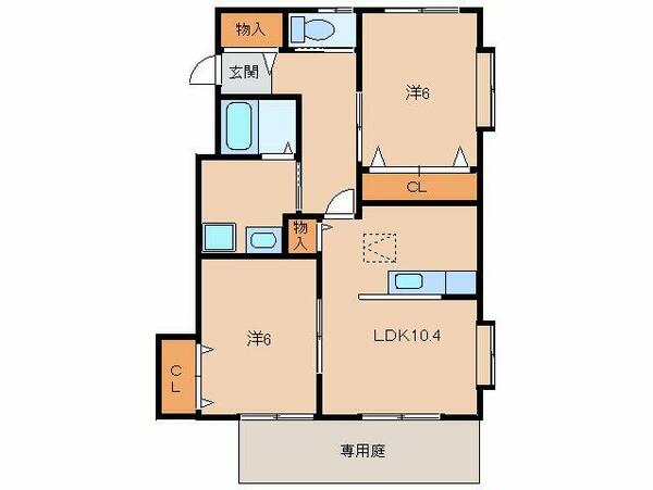 ハイステージ新田広芝｜和歌山県岩出市新田広芝(賃貸アパート2LDK・1階・57.25㎡)の写真 その2