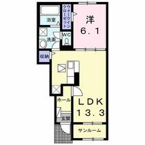 千葉県成田市三里塚光ケ丘（賃貸アパート1LDK・1階・50.05㎡） その2