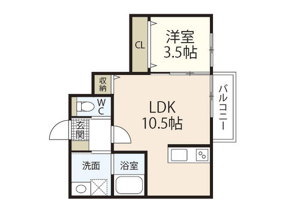 サニーガーデン廿日市｜広島県廿日市市大東(賃貸アパート1LDK・2階・35.18㎡)の写真 その2