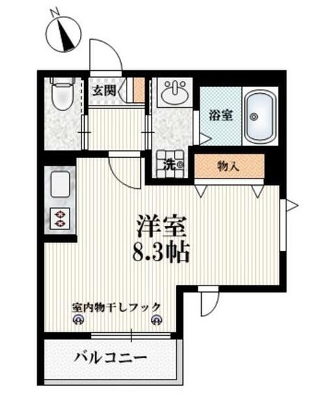 （仮称）新宿区中落合４丁目計画 101｜東京都新宿区中落合４丁目(賃貸マンション1R・1階・24.64㎡)の写真 その2