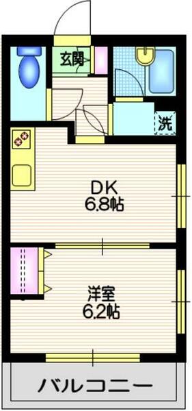 東京都新宿区須賀町(賃貸マンション1DK・2階・31.08㎡)の写真 その2