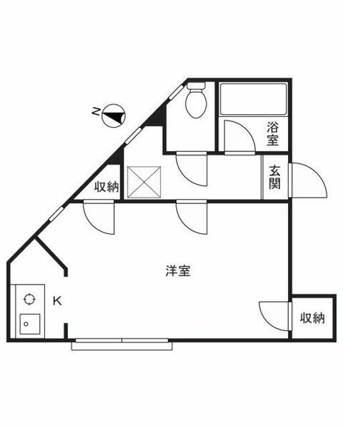 フジハイツ 201｜神奈川県川崎市高津区向ケ丘(賃貸アパート1K・2階・23.00㎡)の写真 その2