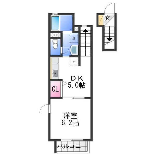 フルールふじさわ台｜大阪府富田林市藤沢台４丁目(賃貸アパート1DK・2階・28.98㎡)の写真 その2