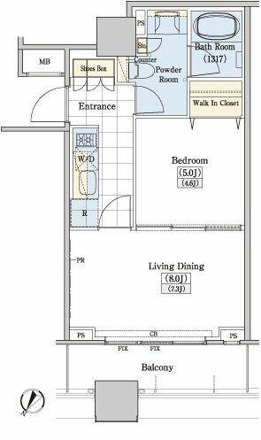 レジディアタワー上池袋（タワー棟）　ＴＷ－ 2108｜東京都豊島区上池袋１丁目(賃貸マンション1LDK・21階・37.82㎡)の写真 その2