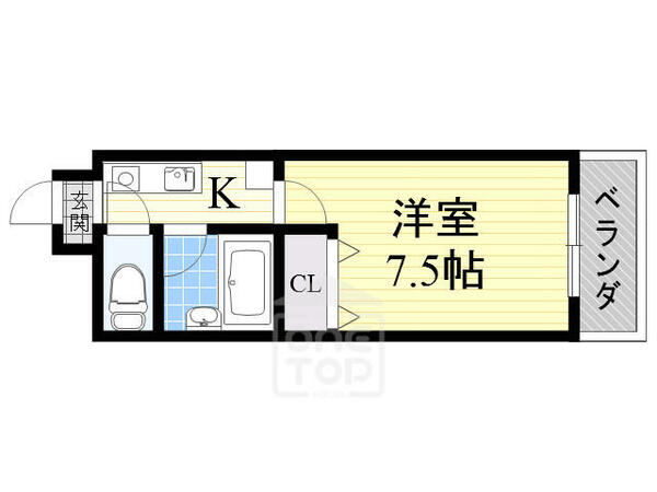 アーバン千林Ａ棟 802｜大阪府大阪市旭区大宮２丁目(賃貸マンション1K・8階・23.83㎡)の写真 その2