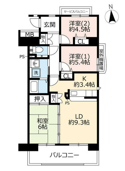 ＵＲアーバンラフレ虹ヶ丘中 0030806｜愛知県名古屋市名東区代万町３丁目(賃貸マンション2LDK・8階・62.44㎡)の写真 その2