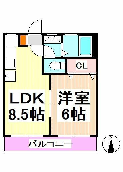 東京都渋谷区本町１丁目(賃貸マンション1LDK・5階・32.35㎡)の写真 その2