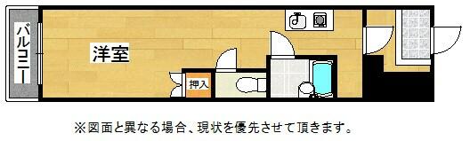 福岡県北九州市小倉北区竪林町(賃貸マンション1R・3階・28.00㎡)の写真 その2