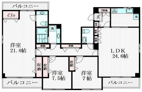 同じ建物の物件間取り写真 - ID:212043007917