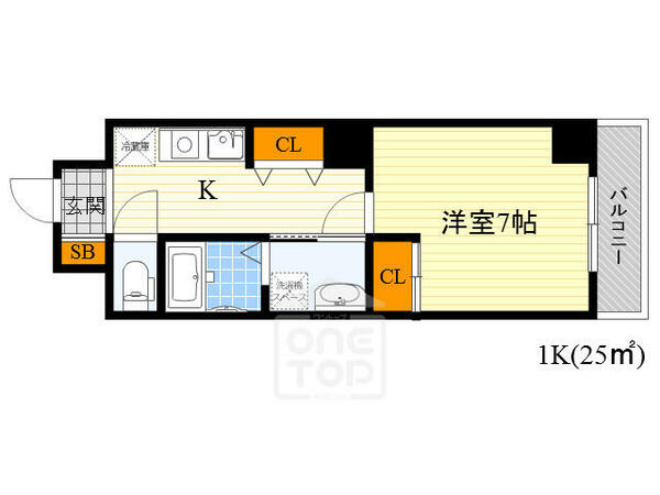 サンヴィラ千林 202｜大阪府大阪市旭区大宮３丁目(賃貸マンション1K・2階・25.00㎡)の写真 その2