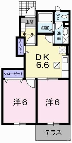 兵庫県姫路市広畑区才(賃貸アパート2DK・1階・42.77㎡)の写真 その2