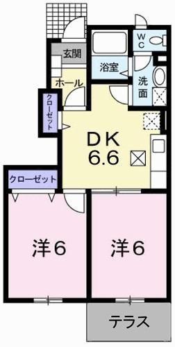 シエル・ソーレ 101｜兵庫県姫路市広畑区才(賃貸アパート2DK・1階・42.77㎡)の写真 その2